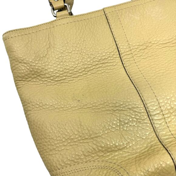 Coach F13089 Hamilton Tan Pebbled Leather Double Strap Shoulder Tote Bag - Picture 9 of 12